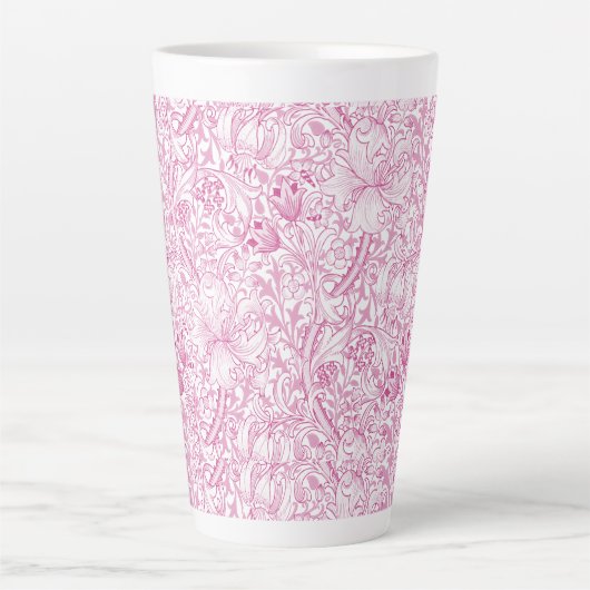 William Morris Golden Lily Bloemen Patroon Latte Mok (Voorkant)