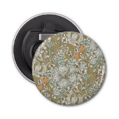 William Morris Golden Lily Blue Gold Classic Button Flesopener (Voorkant)