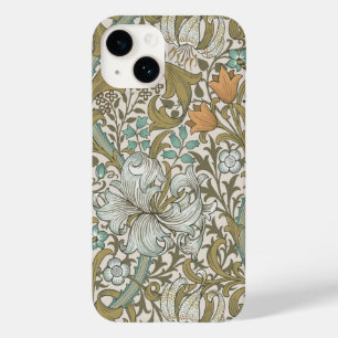 William Morris Golden Lily Blue Gold Classic Case-Mate iPhone 14 Hoesje