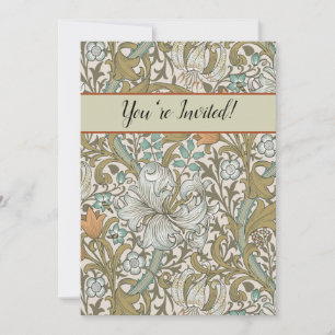 William Morris Golden Lily Blue Gold Classic Kaart