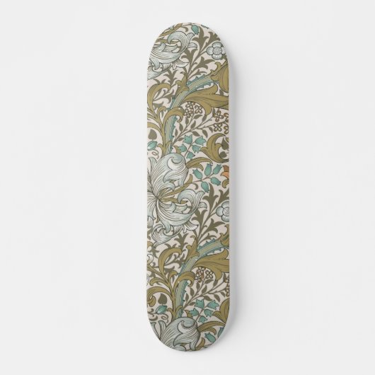 William Morris Golden Lily Blue Gold Classic Skateboard (Voorkant)