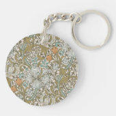William Morris Golden Lily Blue Gold Classic Sleutelhanger (Achterkant)