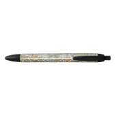 William Morris Golden Lily Blue Gold Classic Zwarte Inkt Pen (Achterkant)