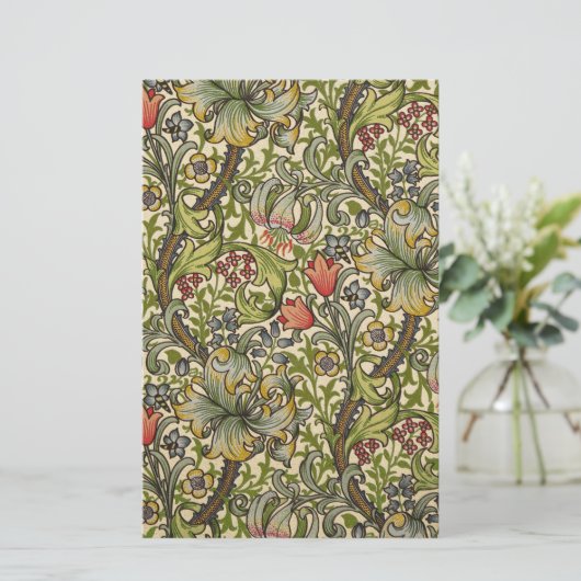 William Morris Golden Lily Briefpapier (Staand voorkant)