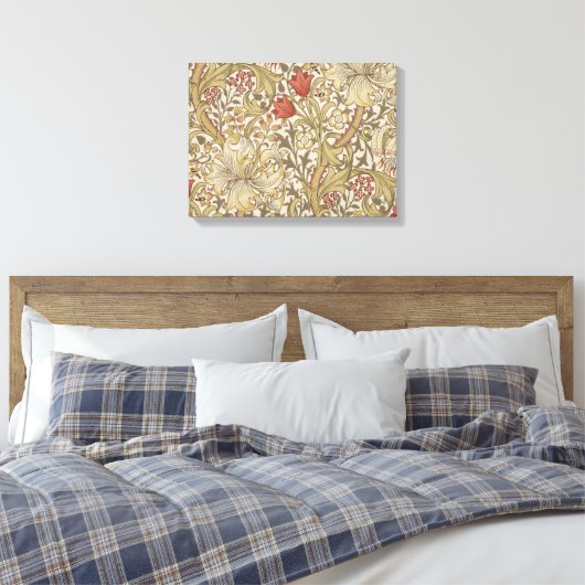 William Morris Golden Lily Canvas Afdruk (Insitu (Slaapkamer))