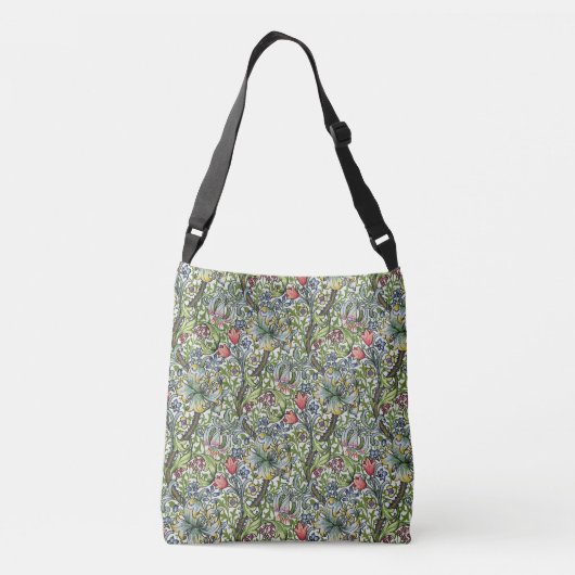 William Morris Golden Lily Chintz Pattern Crossbody Tas (Achterkant)