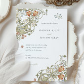 William Morris Golden Lily Faire-part de mariage