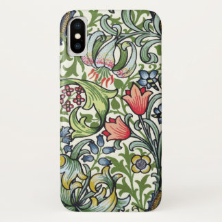 William Morris Golden Lily Floral Chintz Pattern iPhone X Hoesje