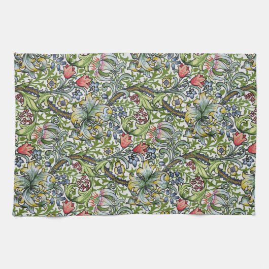 William Morris Golden Lily Floral Chintz Pattern Theedoek (Horizontaal)