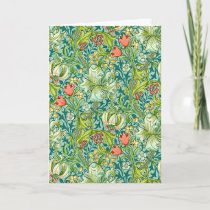 William Morris Golden Lily  Floral Design Kaart