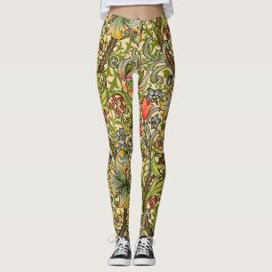 William Morris Golden Lily Floral Design Leggings