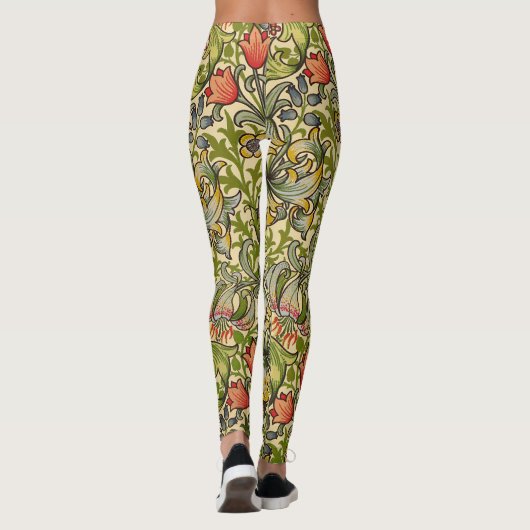 William Morris Golden Lily  Floral Design Leggings (Achterkant)