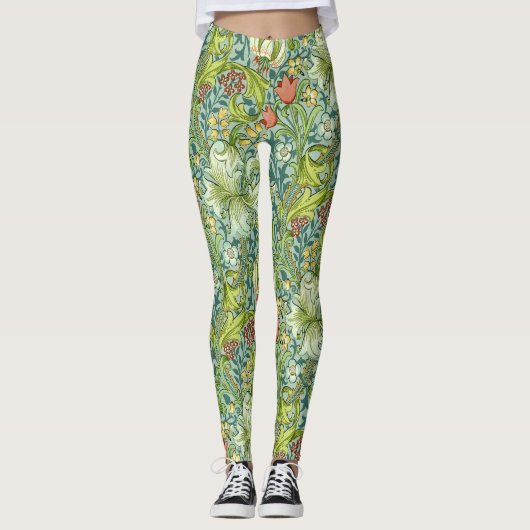 William Morris Golden Lily  Floral Design Leggings (Voorkant)