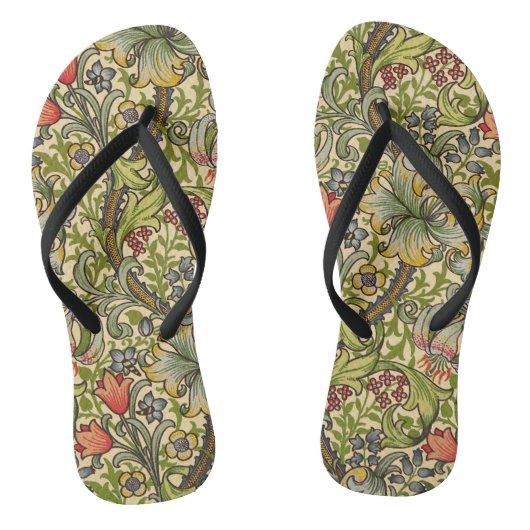 William Morris Golden Lily  Floral Design Teenslippers (Voetbed)