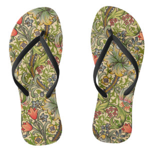 William Morris Golden Lily Floral Design Teenslippers