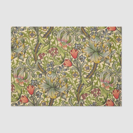William Morris Golden Lily  Floral Design Tissuepapier (Voorkant)
