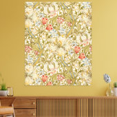 William Morris Golden Lily  Pattern Canvas Afdruk (Insitu (Woonkamer))