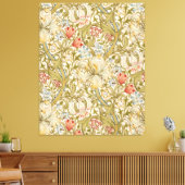 William Morris Golden Lily Pattern Canvas Afdruk (Insitu (Woonkamer))