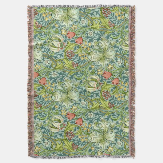 William Morris Golden Lily  Pattern Deken (Voorkant Verticaal)