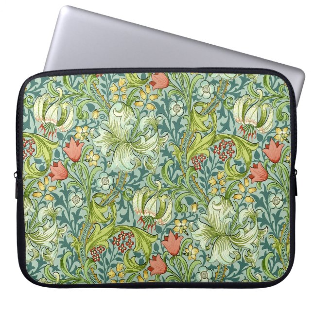William Morris Golden Lily  Pattern Laptop Sleeve (Voorkant)