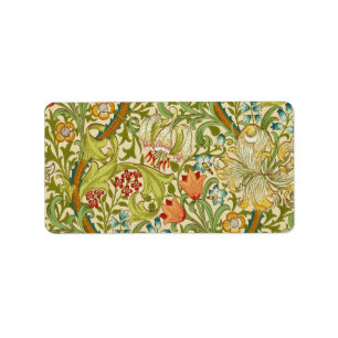 William Morris Golden Lily Pre-Raphaelite Etiket