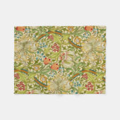 William Morris Golden Lily  Pre-Raphaelite Fleece Deken (Voorkant (Horizontaal))