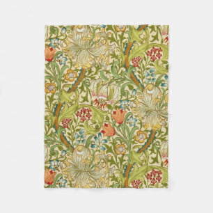 William Morris Golden Lily Pre-Raphaelite Fleece Deken