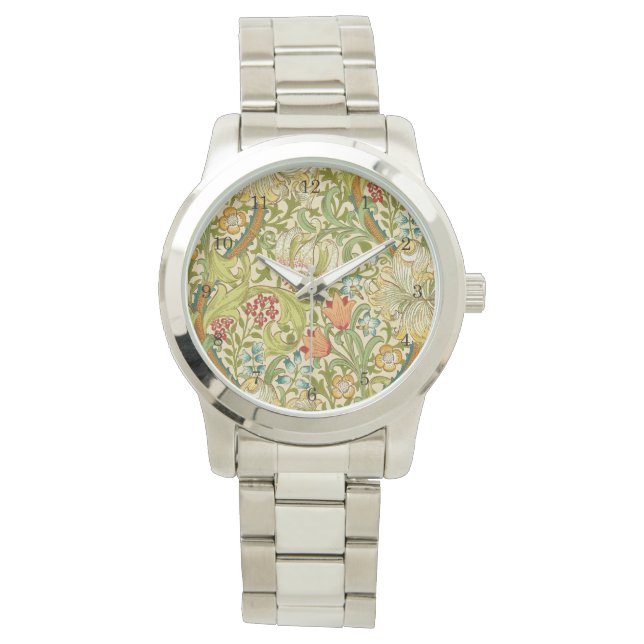 William Morris Golden Lily  Pre-Raphaelite Horloge (Voorkant)