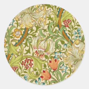 William Morris Golden Lily Pre-Raphaelite Ronde Sticker