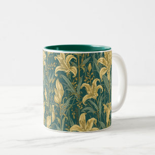 William Morris Golden Lily Pre-Raphaelite Tweekleurige Koffiemok
