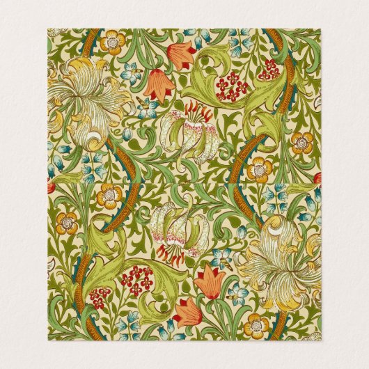 William Morris Golden Lily Pre-Raphaelite Visitekaartjes (Buitenkant ongevouwen)