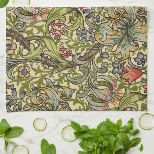 William Morris Golden Lily Theedoek (Gevouwen)