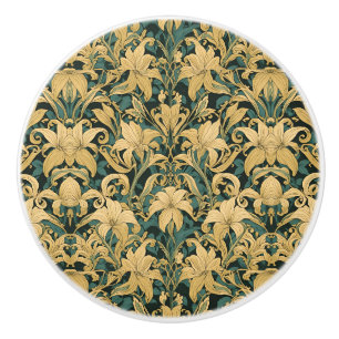 William Morris Golden Lily Vintage Pre-Raphaelite Keramische Knop