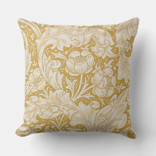 William Morris Goud Bachelors Button Bloem Kussen
