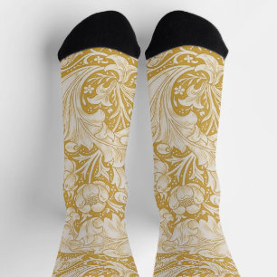William Morris Gouden Bachelors Button Bloem Sokken