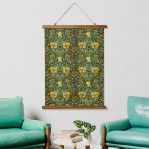 William Morris Gouden Kamperfoelie Bloem Behang Hangend Wandkleed