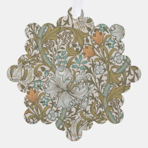 William Morris Gouden Lelie Blauw Goud Klassiek Ornament Kaart