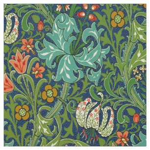 William Morris Gouden Lelie Bloempatroon Stof