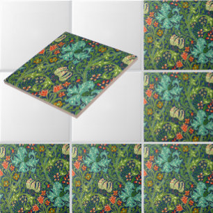 William Morris Gouden Lelie Bloempatroon Tegeltje