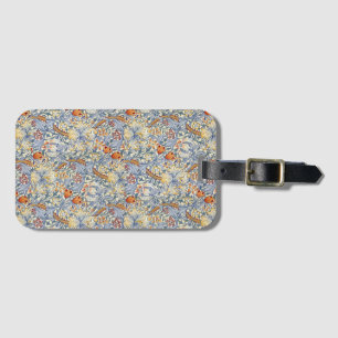 William Morris Gouden Lelie Victoriaanse Botanisch Bagagelabel