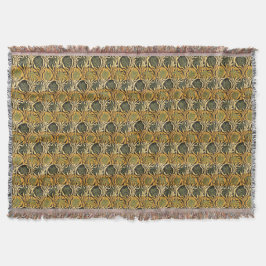 William Morris Gouden Tulp Lelie Vintage Behang Deken