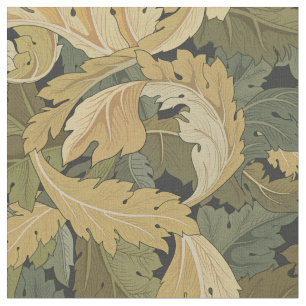 William Morris gouden vintage bladeren patroon Stof