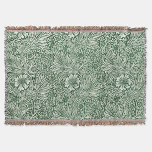 william morris goudsbloem groen bloem deken