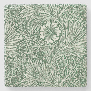 william morris goudsbloem groen bloem stenen onderzetter