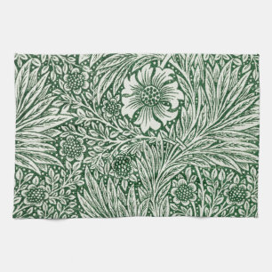 william morris goudsbloem groen bloem theedoek