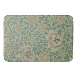 William Morris Grafton bloempatroon saliegroen Badmat