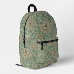 William Morris Grafton bloempatroon saliegroen Bedrukte Rugzak