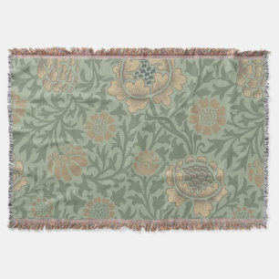 William Morris Grafton bloempatroon saliegroen Deken