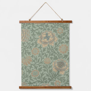 William Morris Grafton bloempatroon saliegroen Hangend Wandkleed