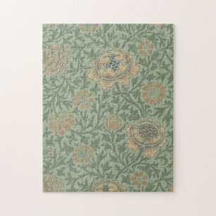 William Morris Grafton bloempatroon saliegroen Legpuzzel